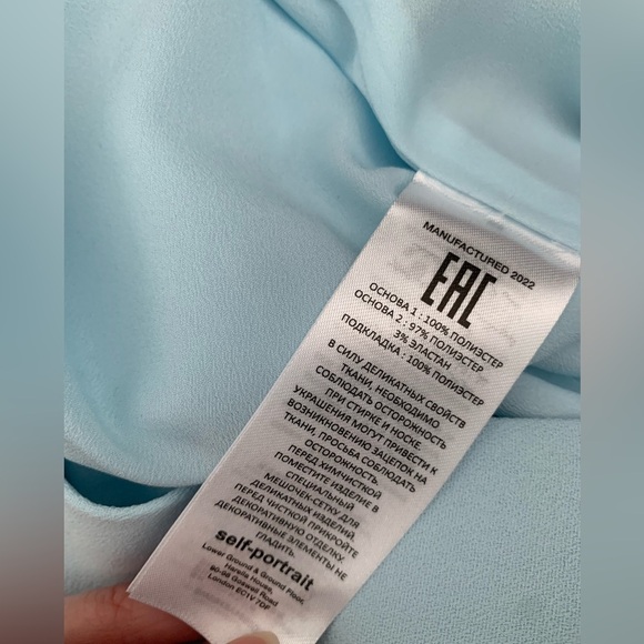 Self-Portrait blue Crepe Diamante Midi Dress NWT - Picture 11 of 11